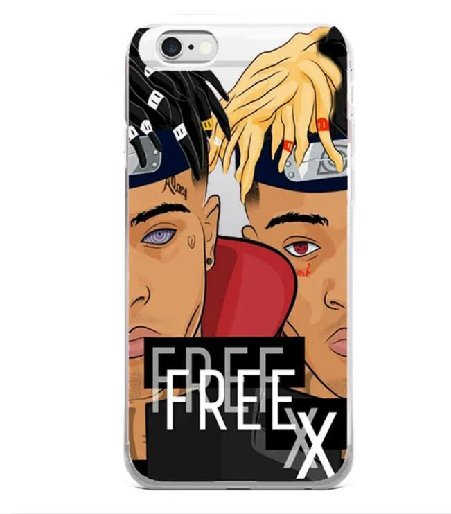 XXTENTACION design transparent iPhone case with patterned artwork and matte finish
