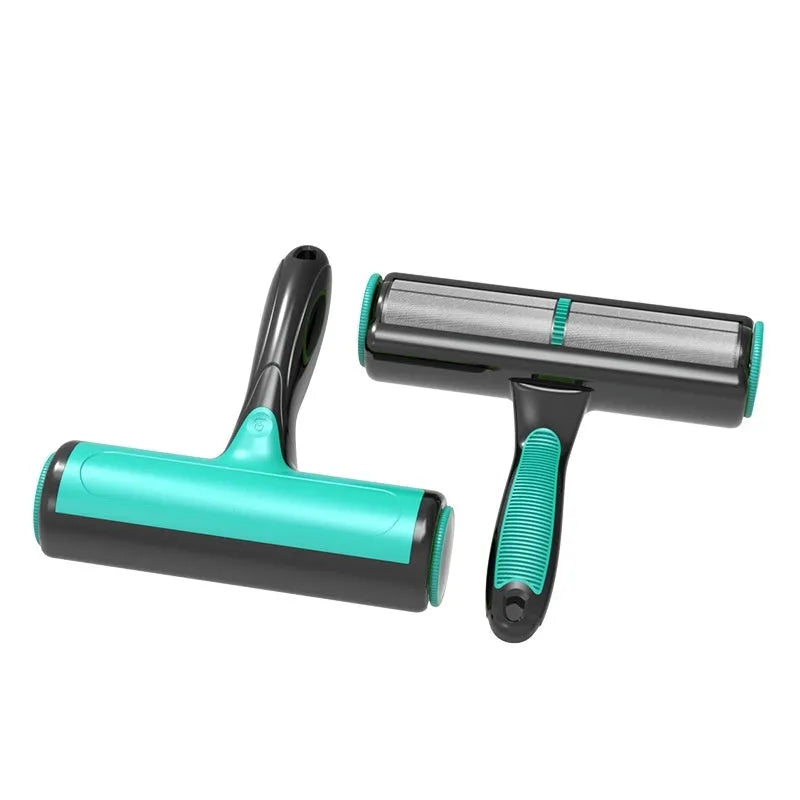 Automatic cleaning pet hair lint roller with two-way rotating sticky brush for sofa cleaning