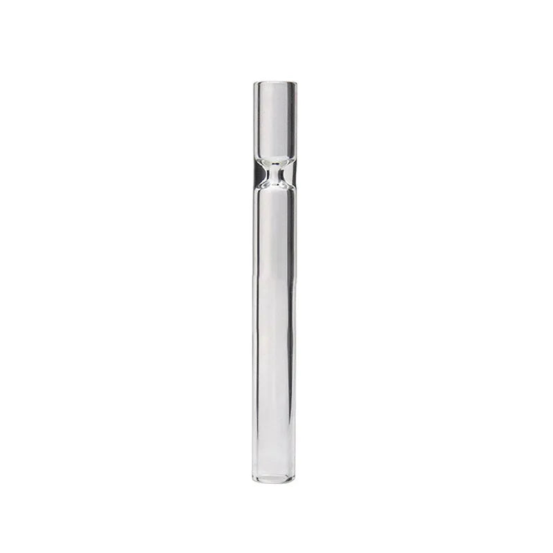 Transparent glass telescopic smoking pipe with straight suction nozzle