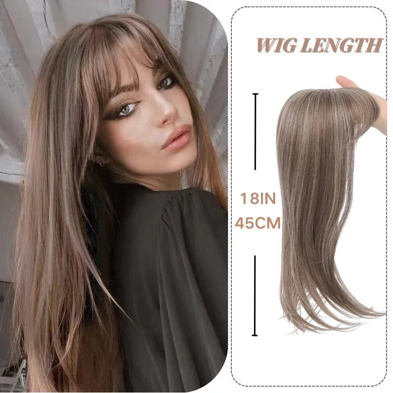 Synthetic high temperature fibre wig hairpiece with inner buckle clip system in one of six colour styles