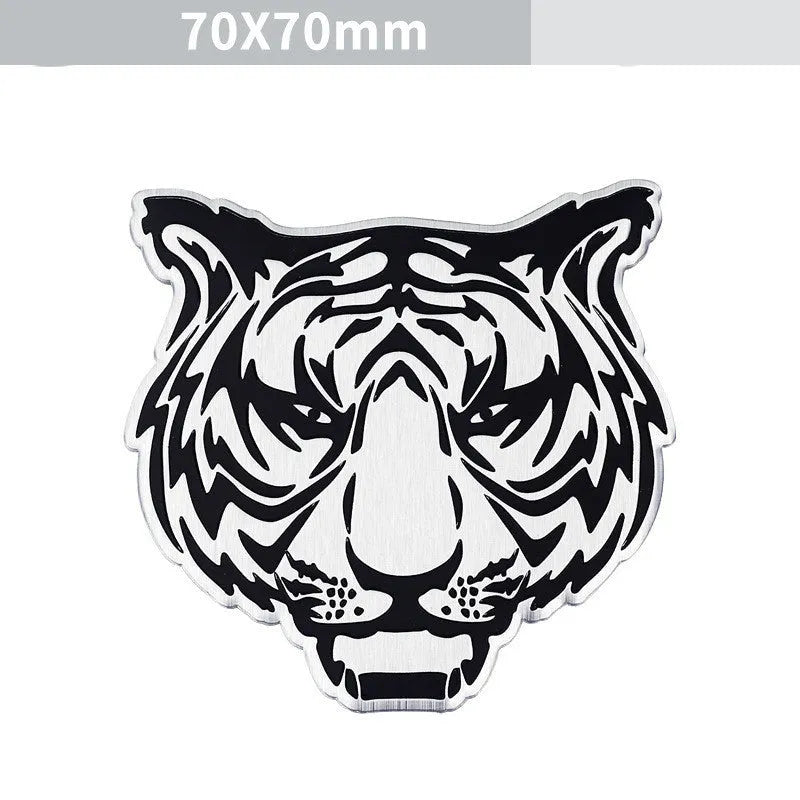 Aluminium car body sticker with animal design for vehicle personalisation
