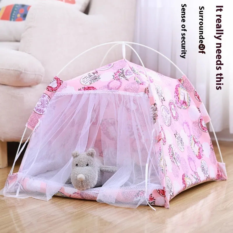 Cat nest summer tent bed in beige Paris Dusk colour for cats and small dogs