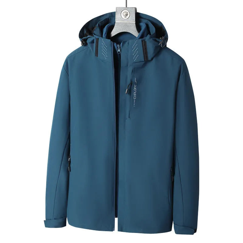 Men's three-in-one removable waterproof mountaineering suit in multiple colours for outdoor sports