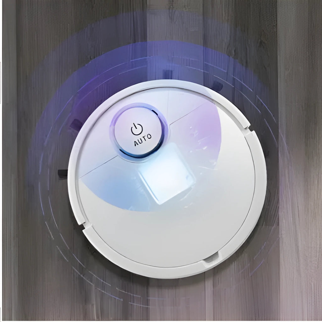 Automatic sweeping robot cleaner with compact design and control panel