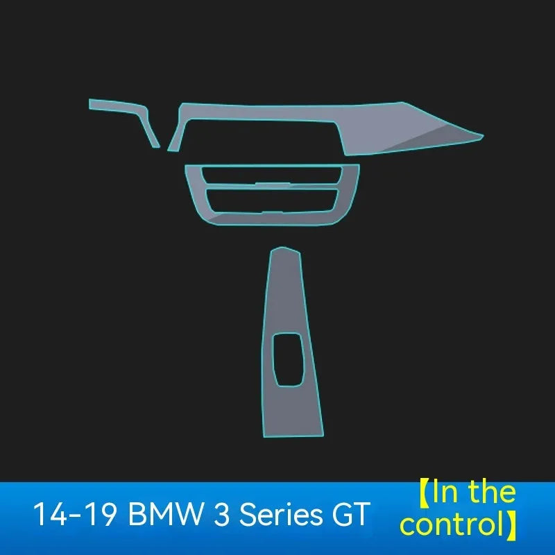 Transparent TPU protective film for BMW 3 Series interior central console and gear lever