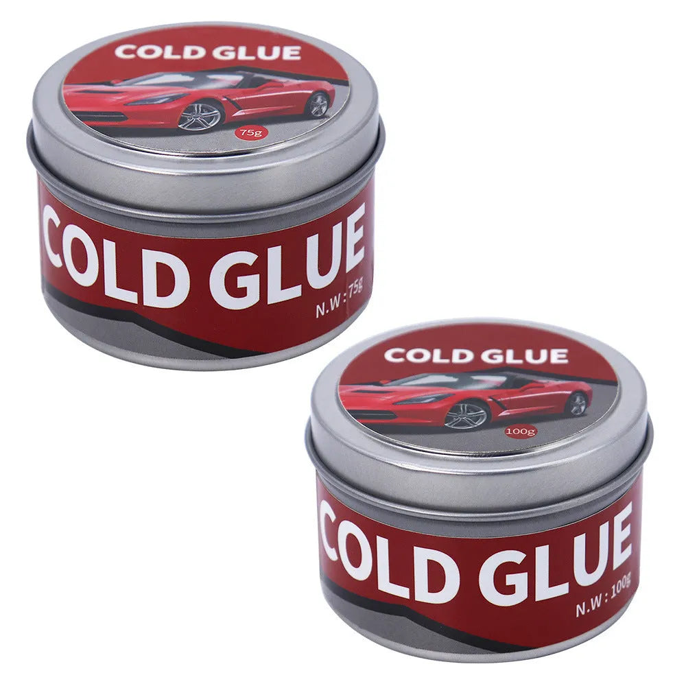 Container of special cold glue for automobile depression repair.