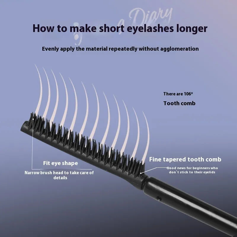 Long curling waterproof mascara in black and brown colours with volumising wand