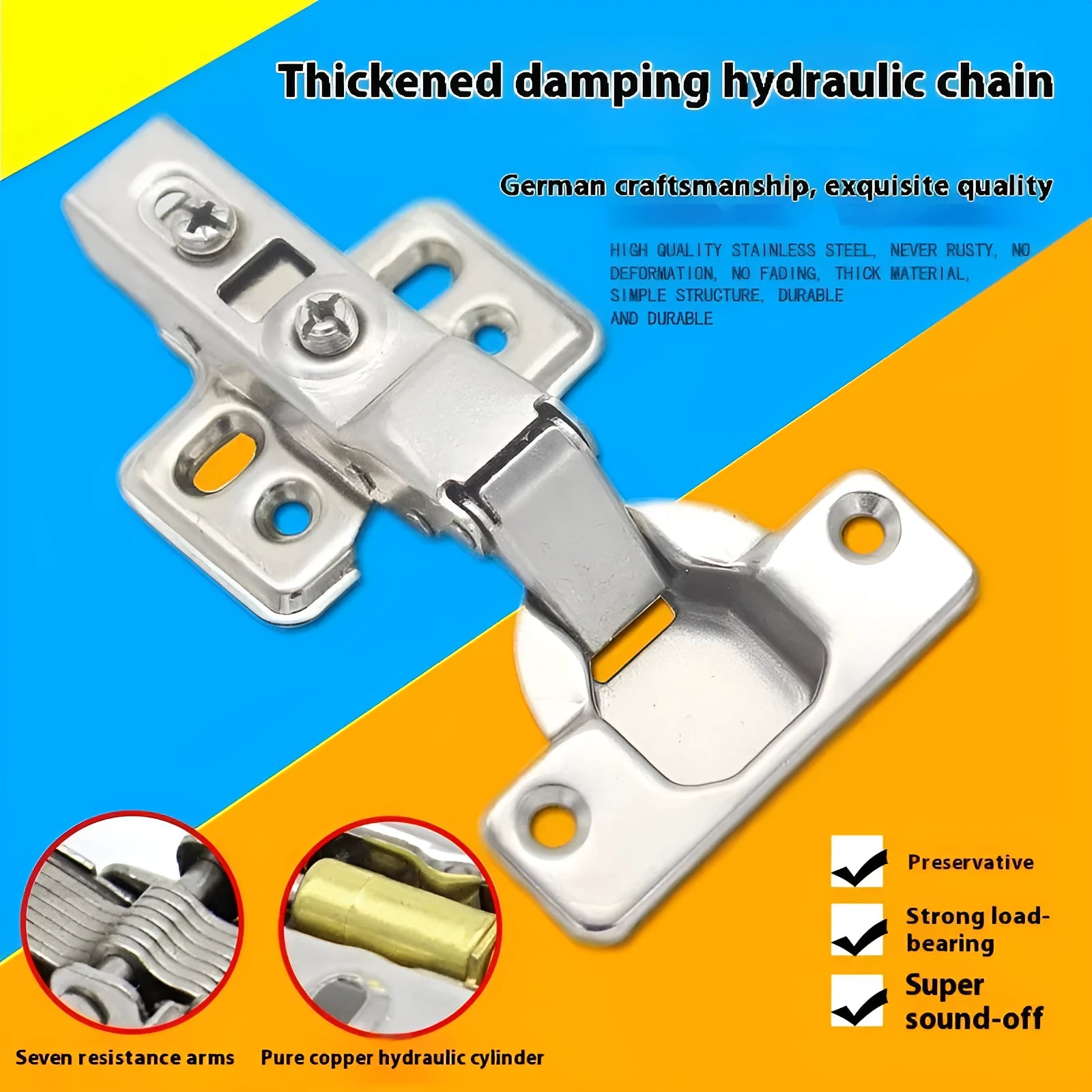 761 cold rolled steel hydraulic cabinet hinge with nickel plating showing three bend specifications