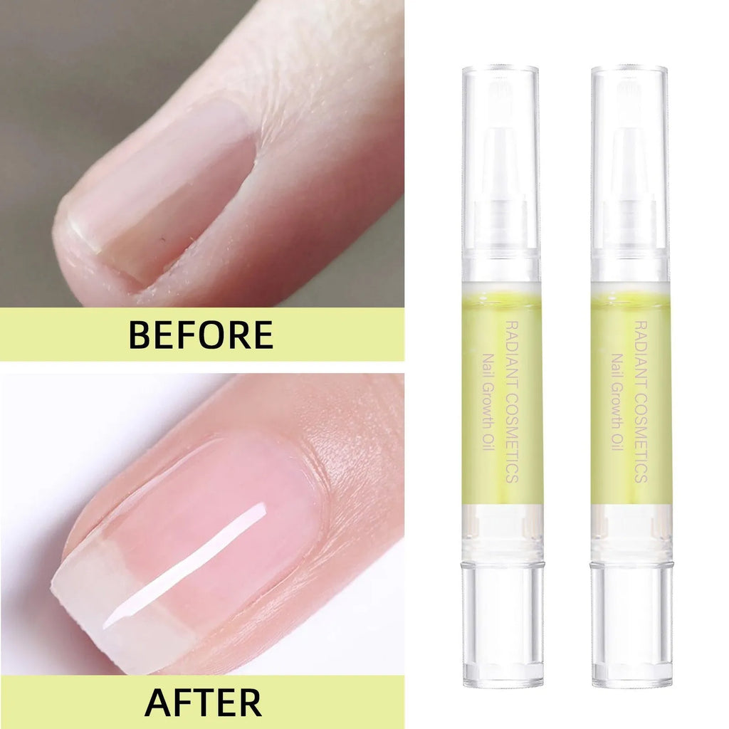 3ml bottle of clear nail growth and moisturising care oil