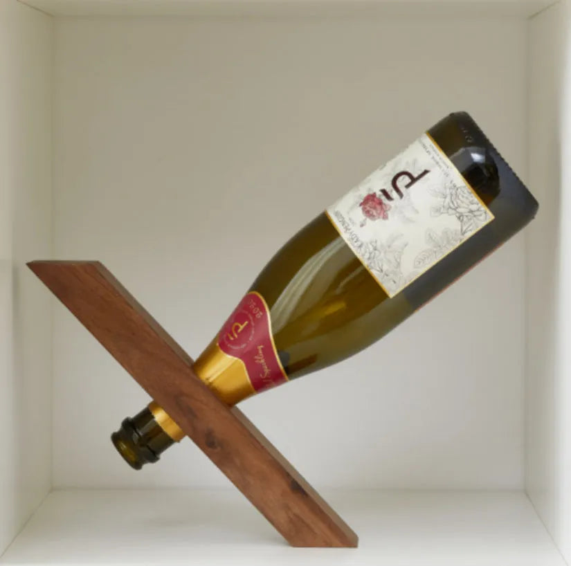 Creative bamboo wine bottle rack wall shelf semicircle style for kitchen living room bar storage