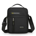 Men's nylon crossbody messenger bag with sewing thread detailing in green colour