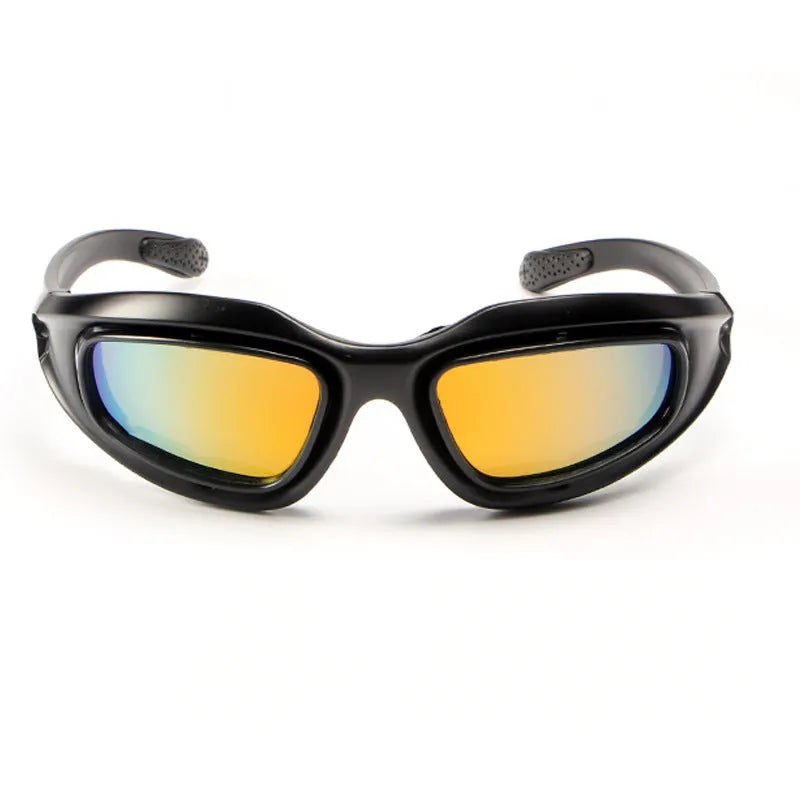 Tactical polarized sunglasses with sports full-rim frame for outdoor cycling