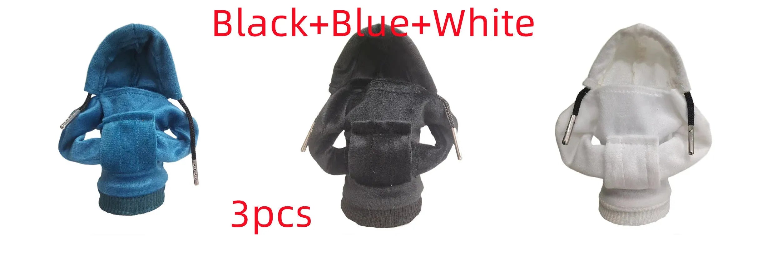 Cloth car gear shift knob cover in multiple colours, shown with 13cm by 8cm dimensions.
