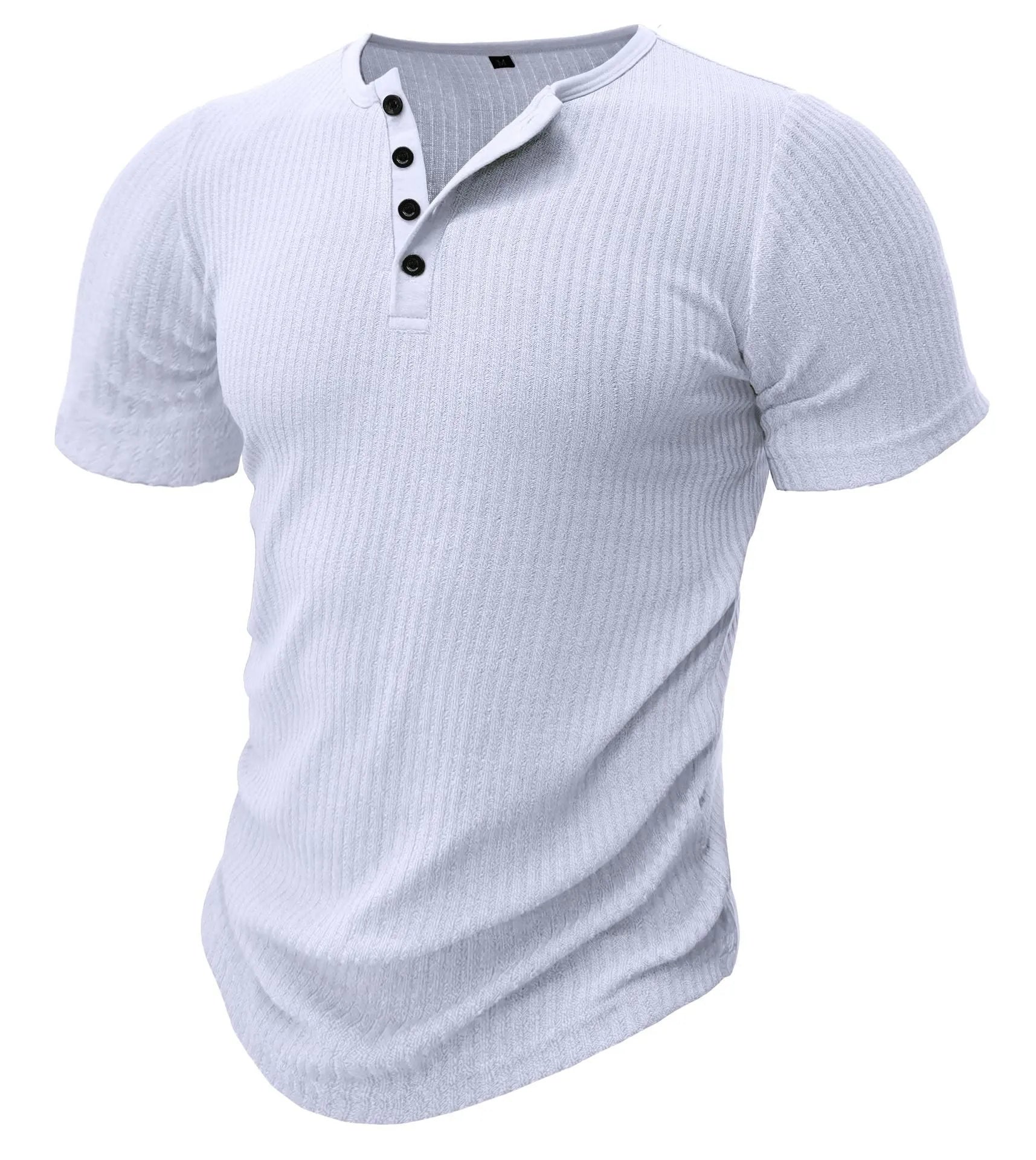 Men's slim-fitting muscle cut sports t-shirt in polyester available in five solid colours