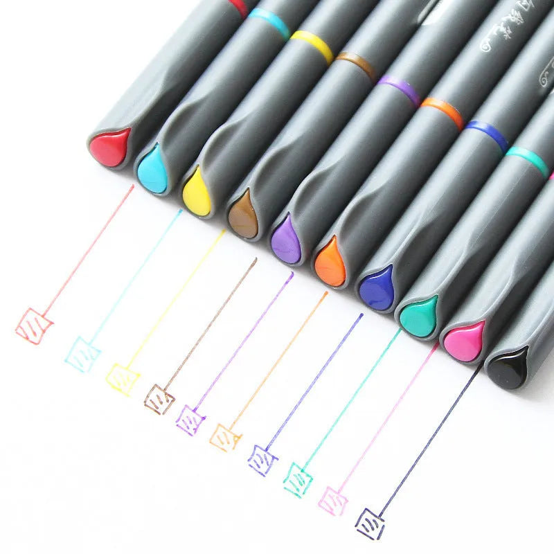 Black 0.38mm hook line drawing pen for architecture and technical drafting