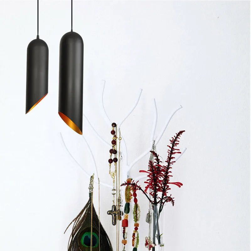 Retro iron art chandelier ceiling light in matte black with adjustable cord length