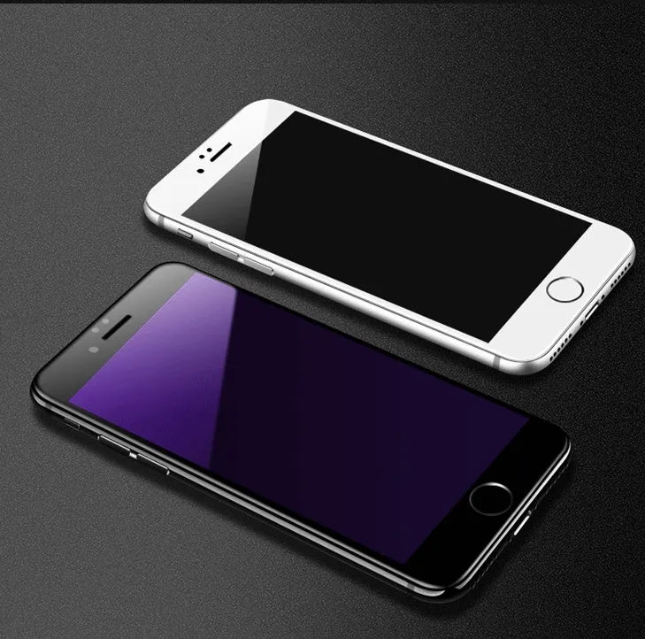 PhoneX 8 7 6s Plus 3D carbon fibre soft edge tempered glass screen protector film for iPhone front panel
