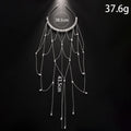 Women's mesh tassel hair chain jewellery in gold or silver colour with pearl decoration