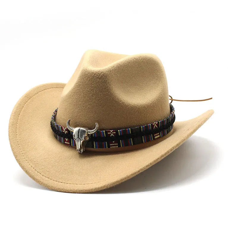 Polyester cowboy hat with bell crown in multiple colour options showing Western styling