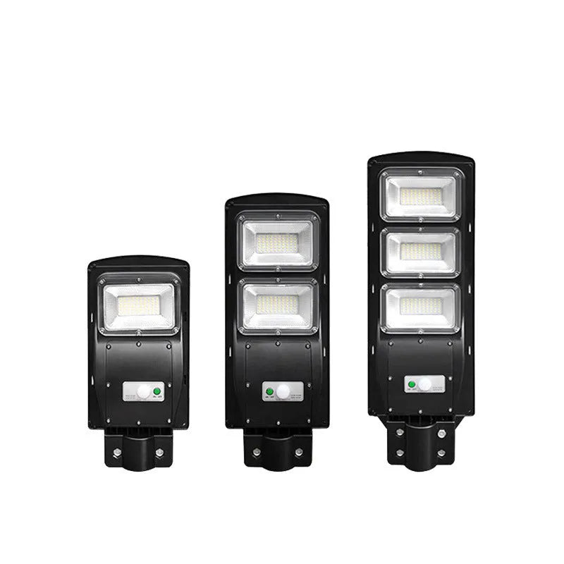 Integrated solar street light with LED panel and remote control for outdoor garden use