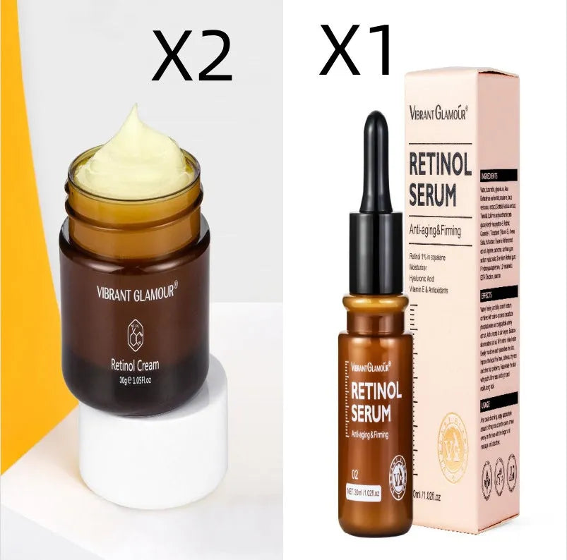 30ml retinol facial serum bottle for reducing fine lines and moisturising skin