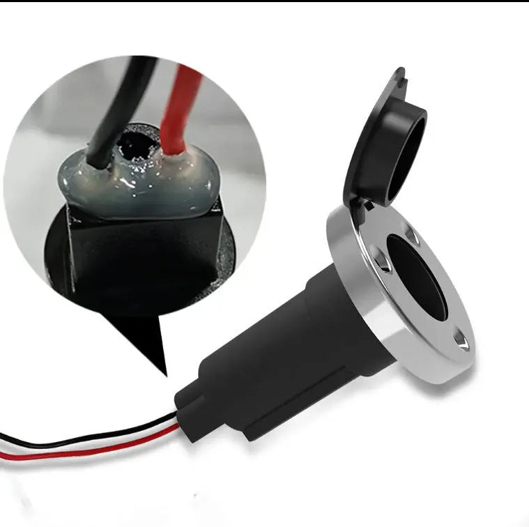 Yacht anchor light ring lamp socket with stainless steel pole and ABS base