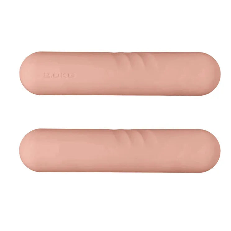 Silicone edging hand-drawn dumbbell stick in selection of colours with cast iron construction