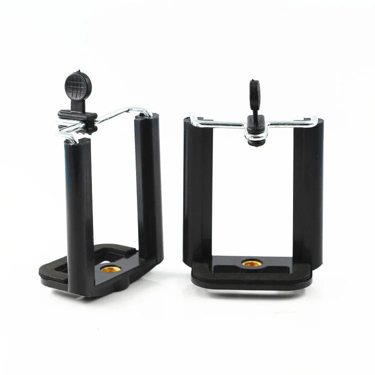 Black plastic U Clip mobile phone holder bracket for mounting on pipes and poles