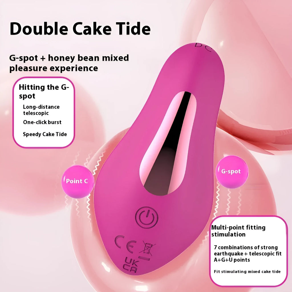 Rose red wearable female vibrator with butterfly design and smartphone app control