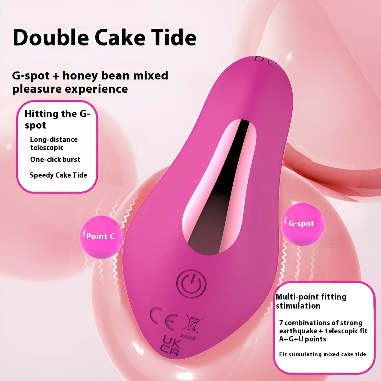 Rose red wearable female vibrator with butterfly design and smartphone app control