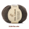 Roll of woolen knitting yarn thread for hand knitting with size 10 needles in various colour options