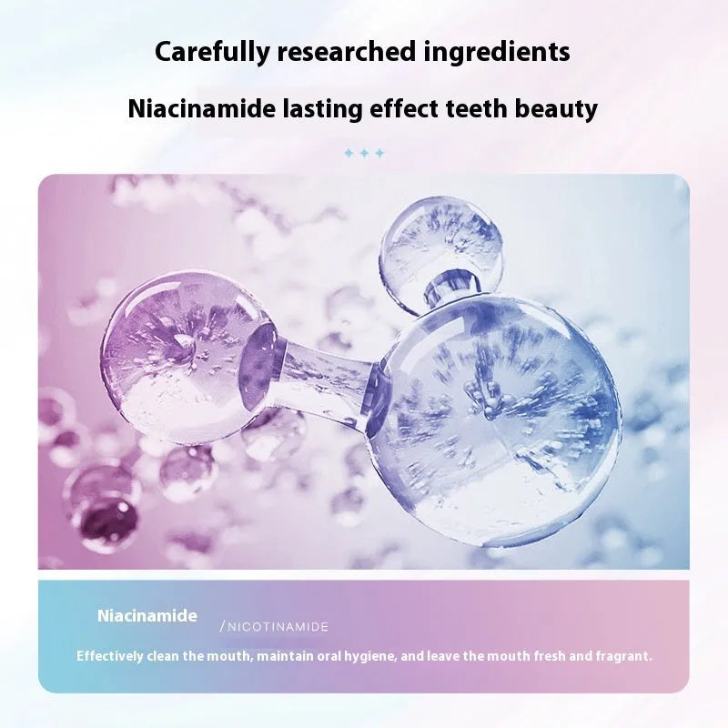 Nicotinamide dazzling white toothpaste tube with 100g net content for adult oral cleaning