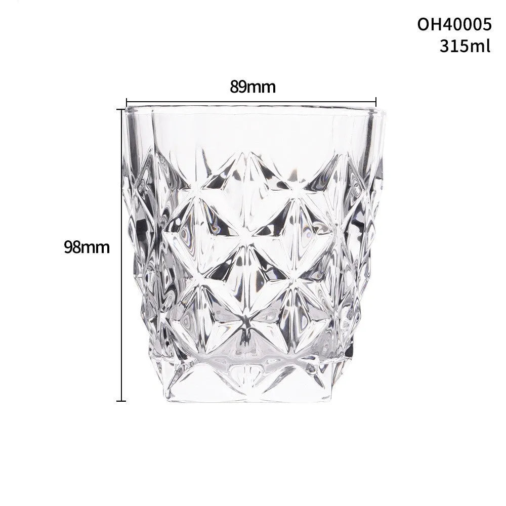 Thick bottom whiskey shot glass with 301-400ml capacity in multiple colour options