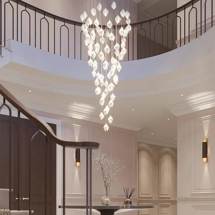 Ceramic magnolia single-headed pendant light with Nordic minimalist design