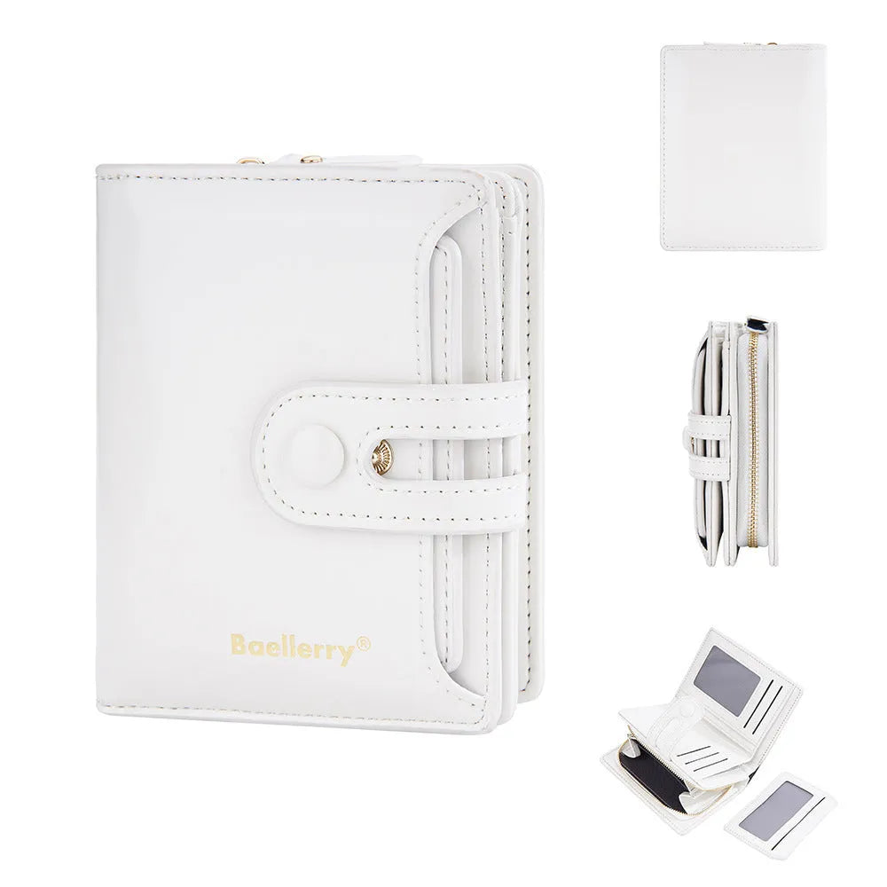 Women's PU leather card holder wallet with polyester lining in multiple colour options