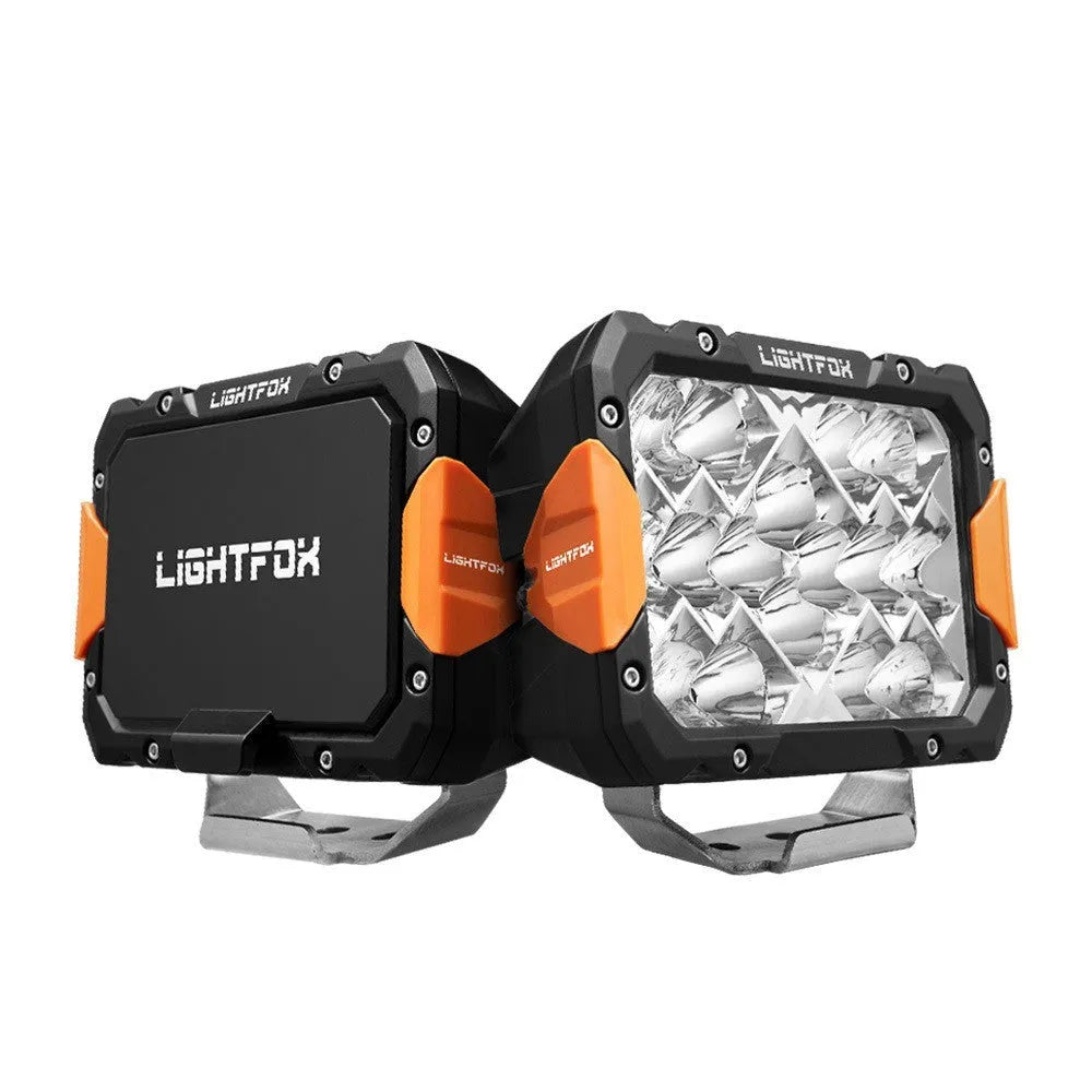 Black aluminium LED front bumper lights for off-road vehicle universal retrofit