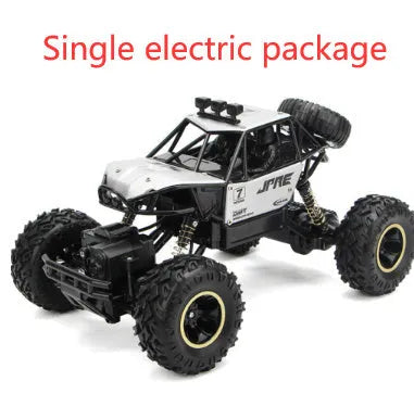 Black and silver 4WD remote control off-road climbing car with 2.4G wireless controller
