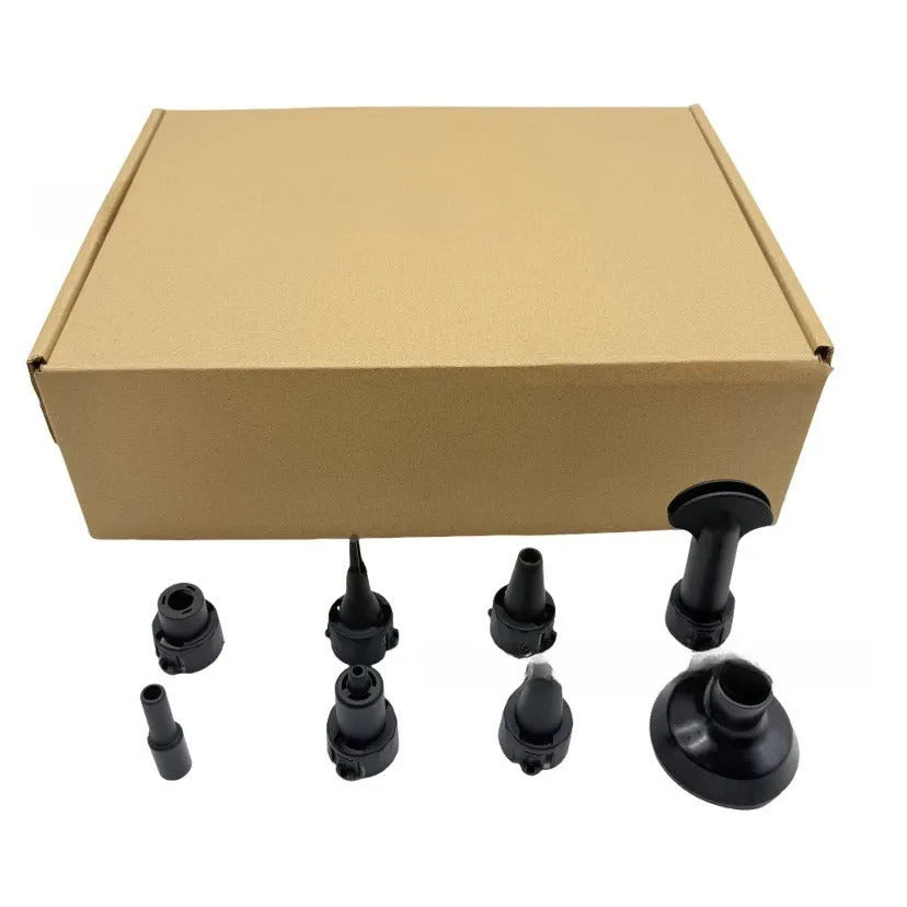 Lithium battery powered air exhauster for household dust and snow removal