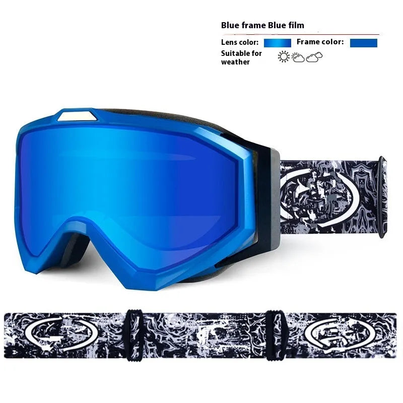 Motorcycle goggles with anti-fog technology in black frame with grey lens configuration