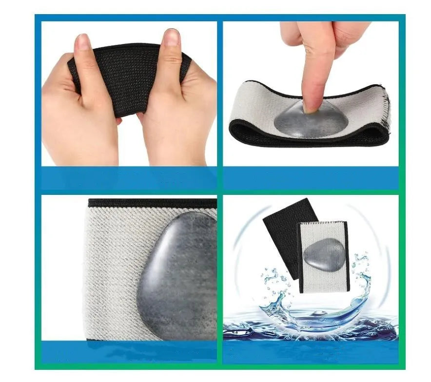 Flat foot elastic arch support bandage with heart style foot pad for men and women