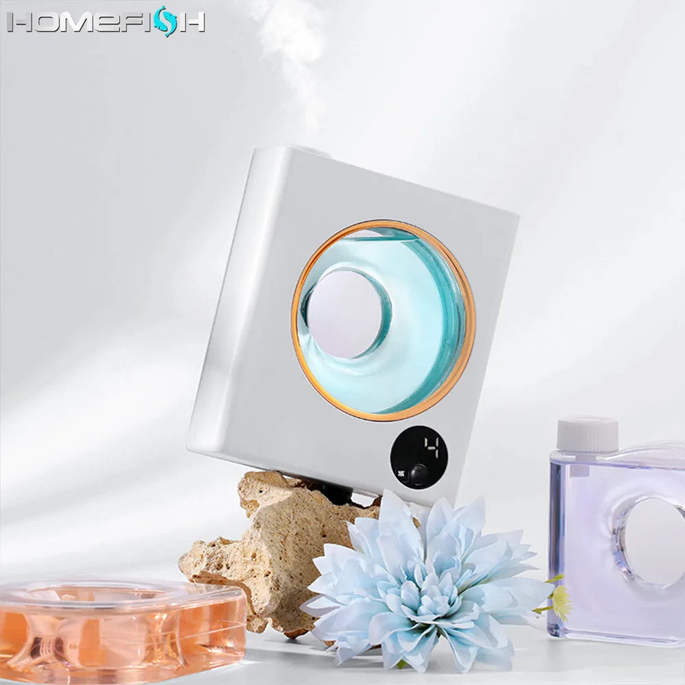 Small white wall-mounted automatic aromatherapy machine for essential oil diffusion
