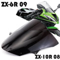 Blue and Brown motorcycle windscreen for Kawasaki ZX-6R 636 and ZX-10R sport bikes