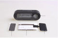 Black car dashboard clock thermometer with LED digital display and adjustable bracket