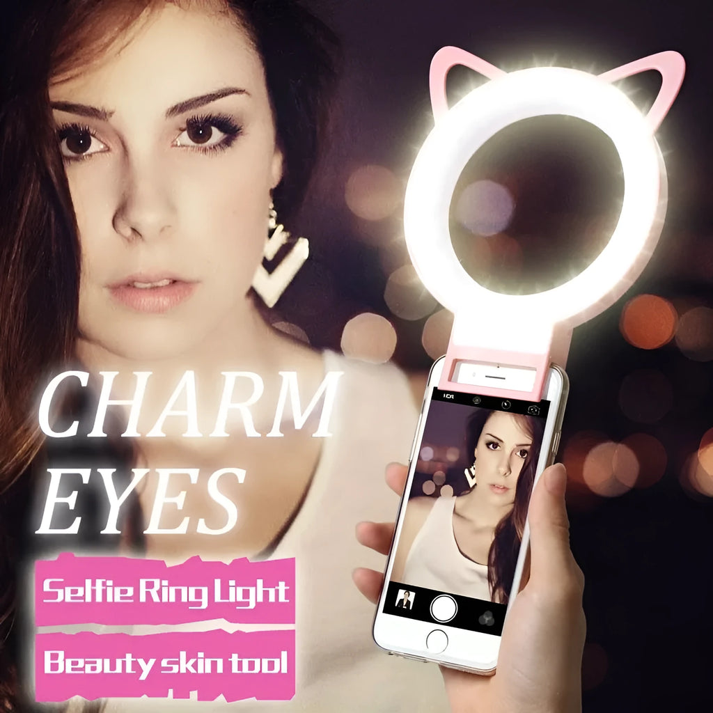 RK13 USB selfie ring light for iPhone and Samsung smartphones, available in four colours