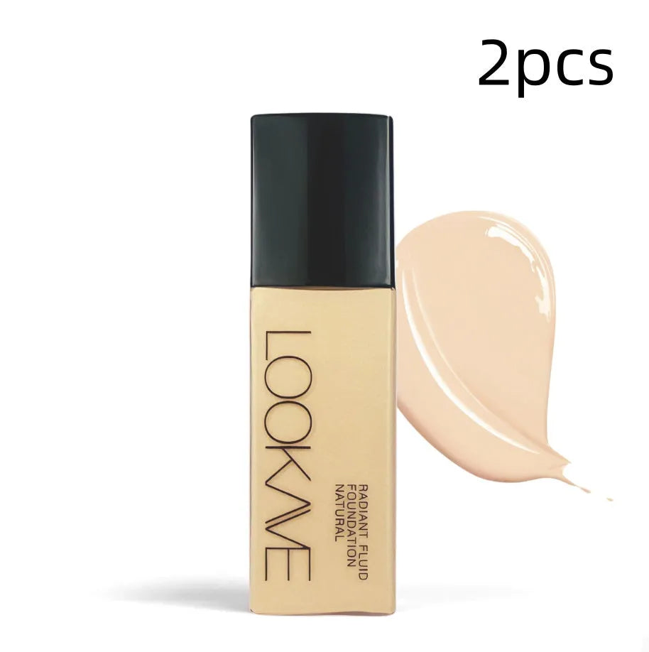 LOOKAVE Matte Liquid Foundation bottle in Ivory White shade, 21c net content.
