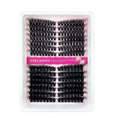 Large capacity false eyelashes box containing mixed messy style lashes with storage dimensions 13.7cm wide