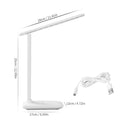 White plastic bedside lamp with touch dimming controls for children's bedroom eye protection lighting