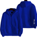 Men's solid colour loose fit zip-up sports jacket on a hanger