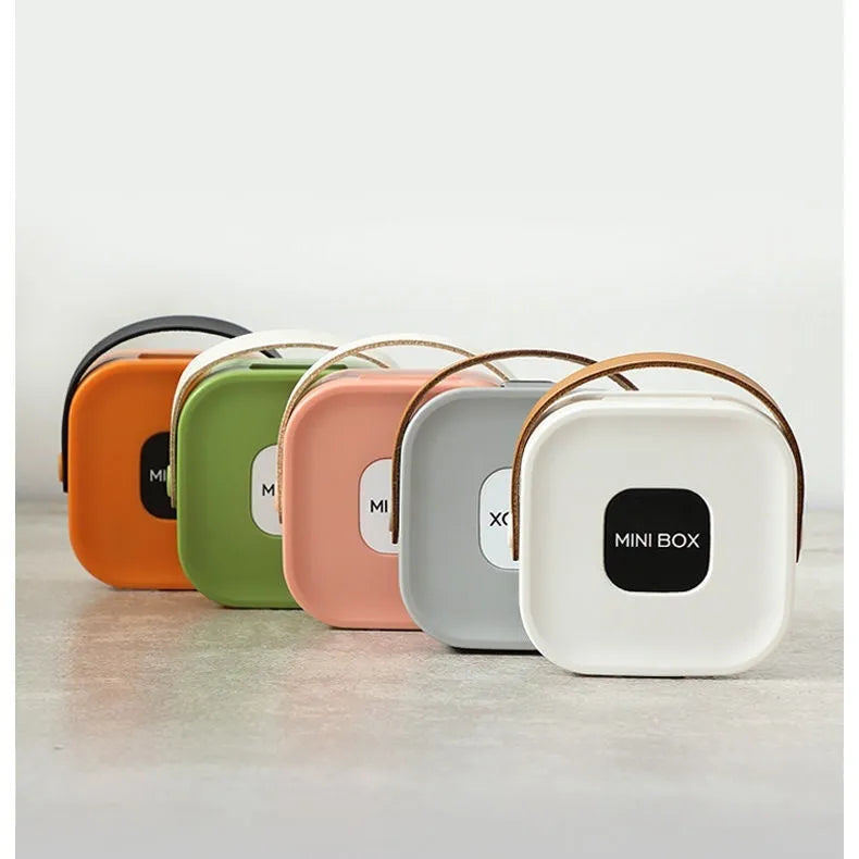 Medium polypropylene storage organiser box with lid for cables and headphones in solid colour options.