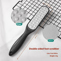 Stainless steel foot grinder tool with double-sided sandpaper files in white and black OPP bags